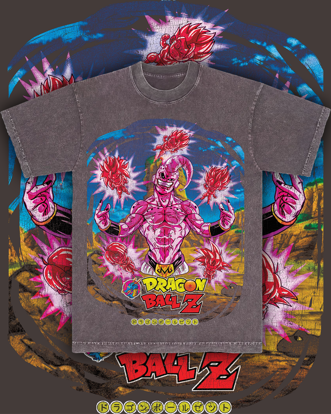 Saiyan Bars V2 Mineral Washed T